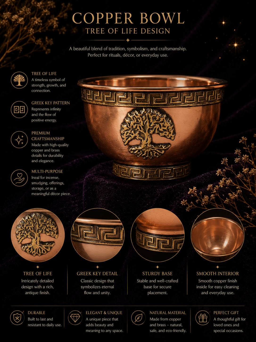 Copper Offering Bowl