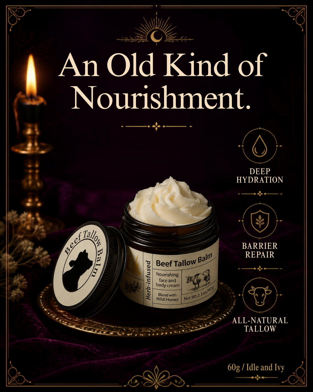 Beef Tallow Balm ~ Barrier Repair Cream