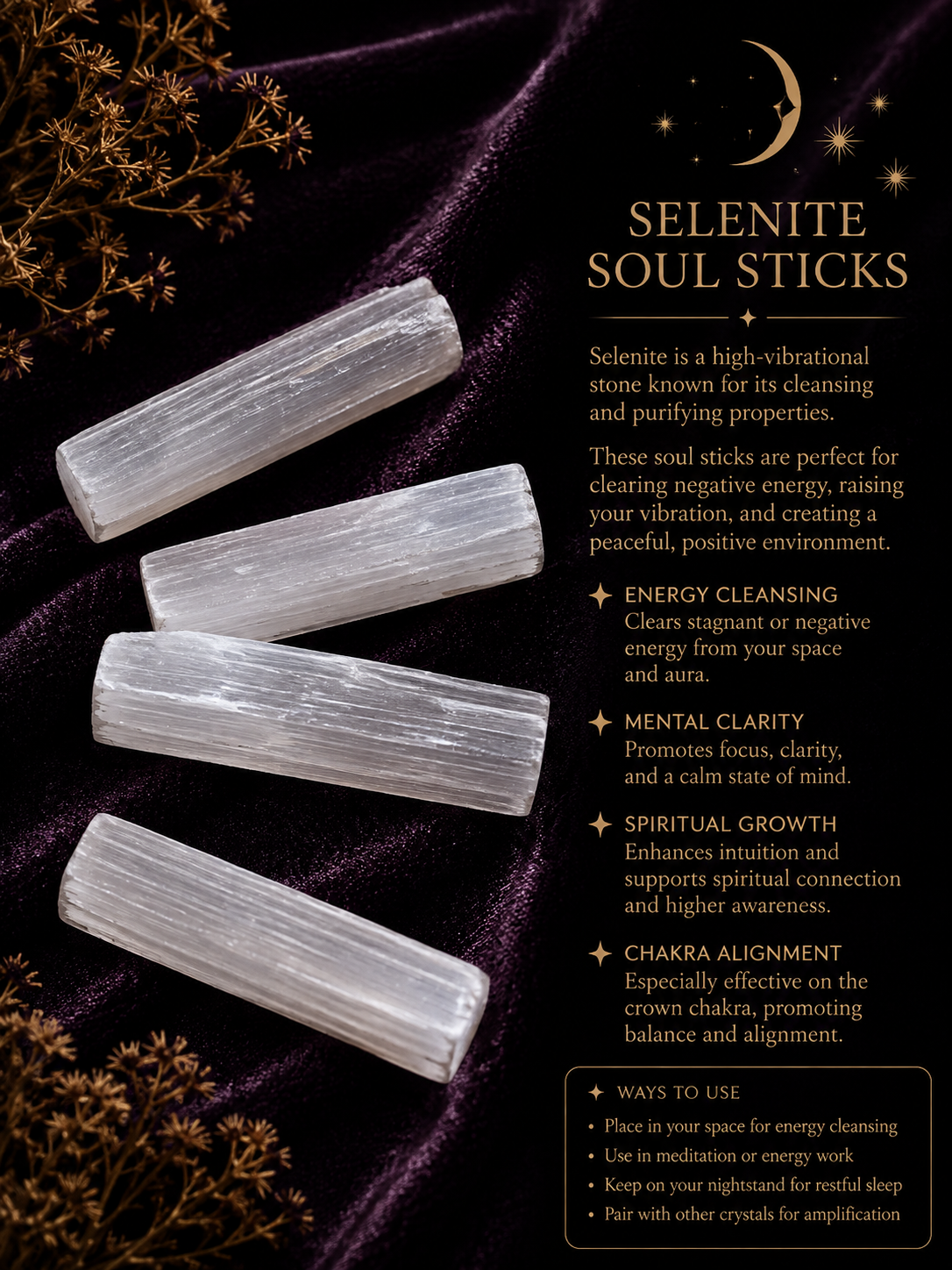 Selenite Wands ~ Pack of 20
