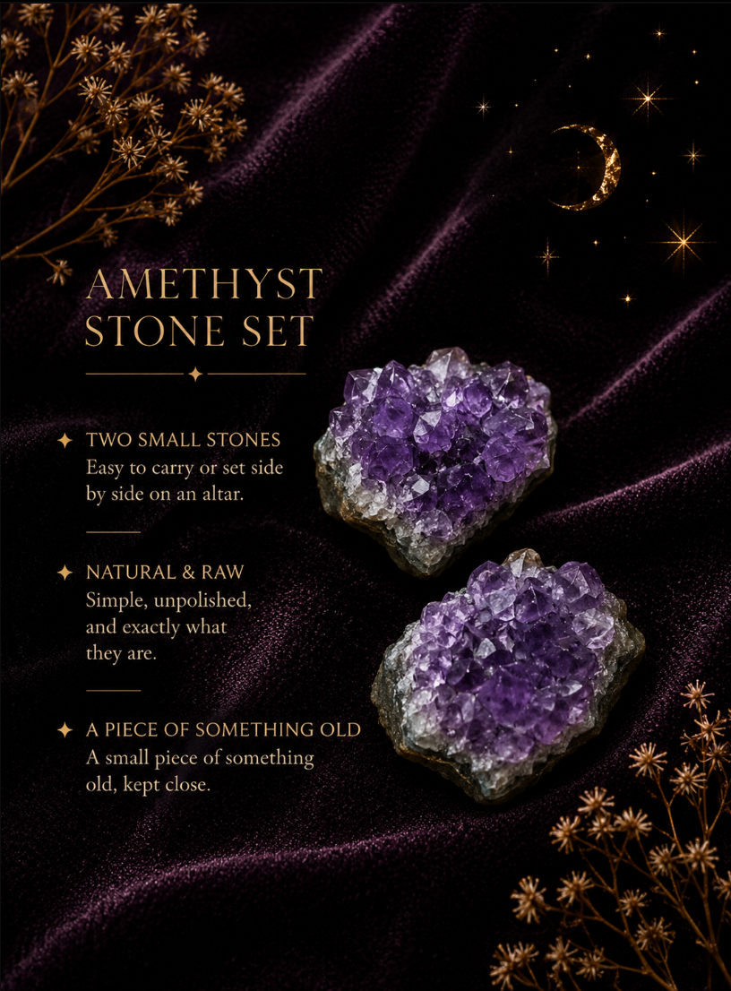 Amethyst Stones ~ Set of 2